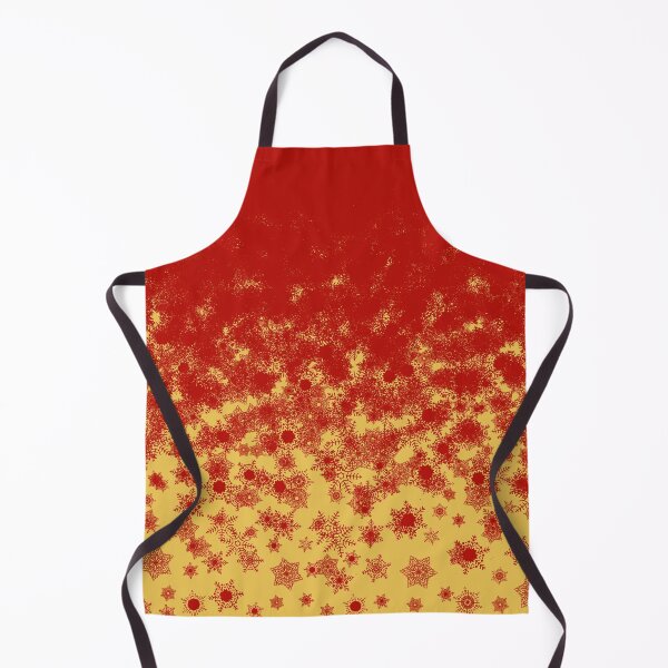 Item preview, Blizzard - Red snowflakes on a golden background designed and sold by illustratious.