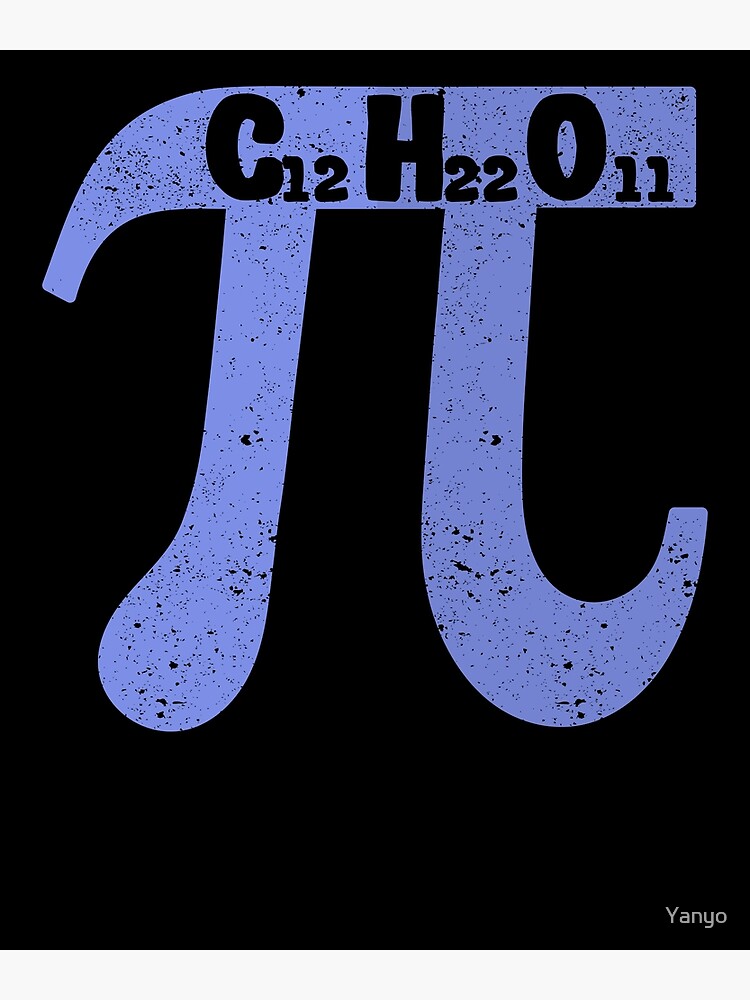 Póster «Pi día azúcar símbolo fórmula matemáticas profesor chem» de