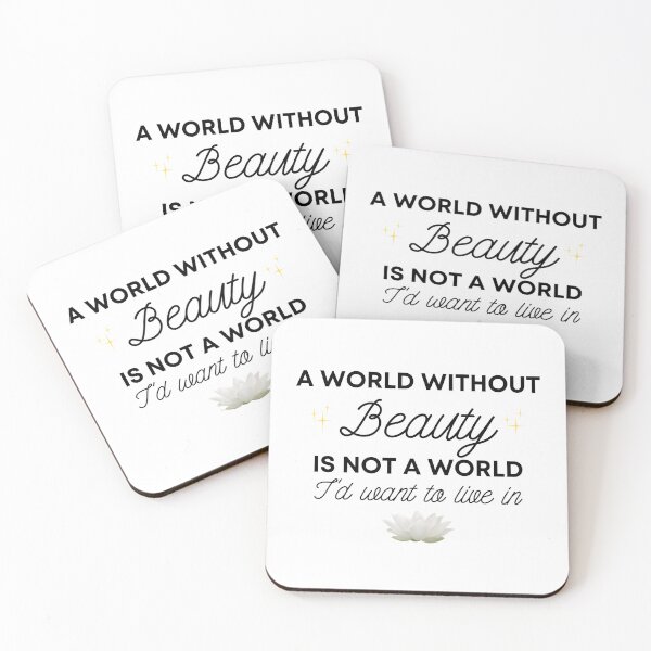 Item preview, A World Without Beauty - White Lotus Quote designed and sold by luckymooninc.