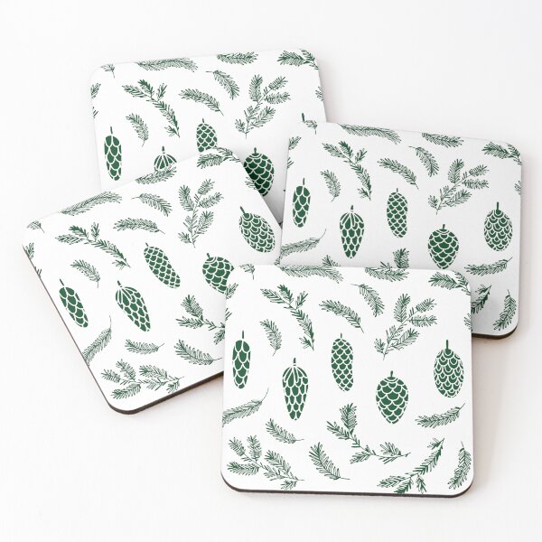 Item preview, Dark Green Pinecone Pattern designed and sold by Melissa Mielke.