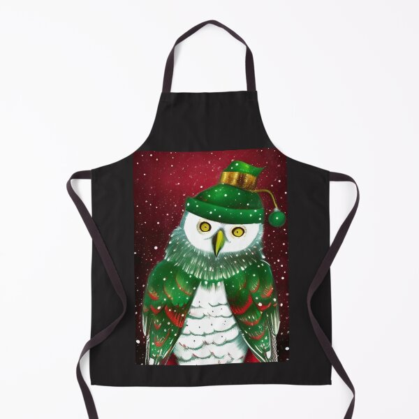 Item preview, LUNA THE SNOWY OWL SHOW OFF HER GREEN BAUBLE HAT designed and sold by sailorsam1805.