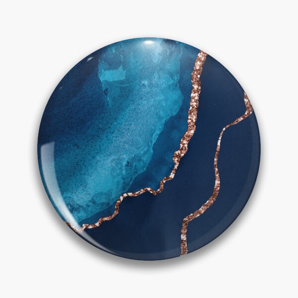 Item preview,  Teal And Azure Blue (Faux) Marble Agate Design designed and sold by DEC02.