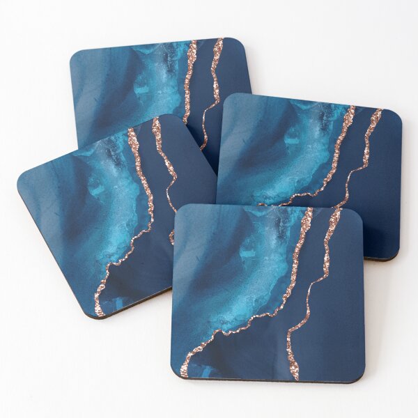 Item preview,  Teal And Azure Blue (Faux) Marble Agate Design designed and sold by DEC02.