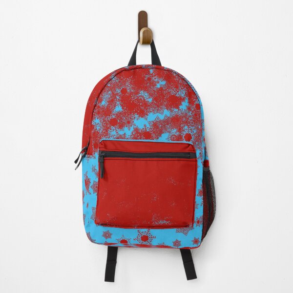 Item preview, Blizzard - Red snowflakes on an icy blue background designed and sold by illustratious.