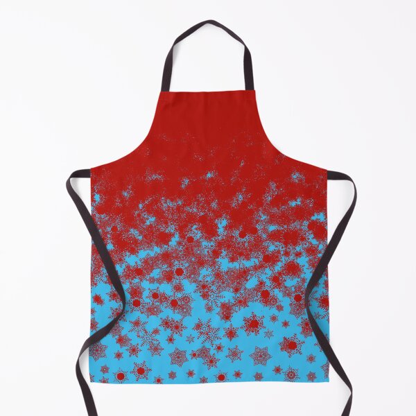 Item preview, Blizzard - Red snowflakes on an icy blue background designed and sold by illustratious.
