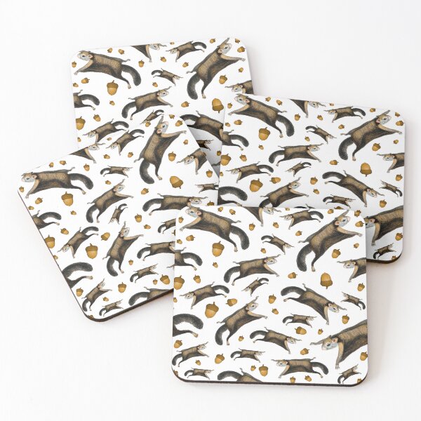 Item preview, Flying squirrels with acorns designed and sold by Lacebark.