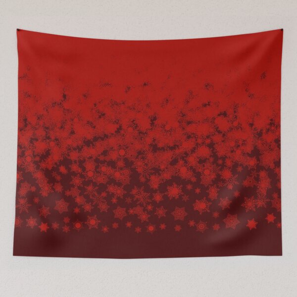 Item preview, Blizzard - Red snowflakes on a maroon background designed and sold by illustratious.
