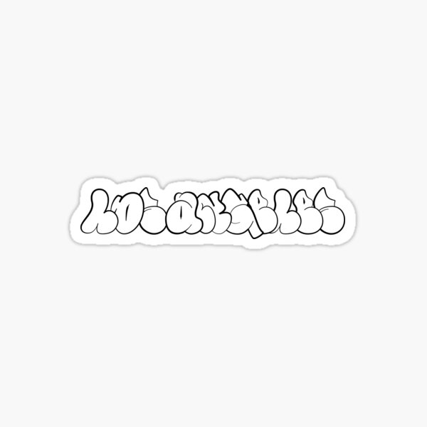 Los Angeles Graffiti Style Sticker For Sale By Ojalafy Redbubble