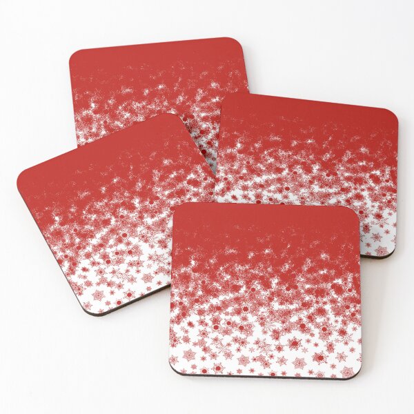 Item preview, Blizzard - Red snowflakes designed and sold by illustratious.