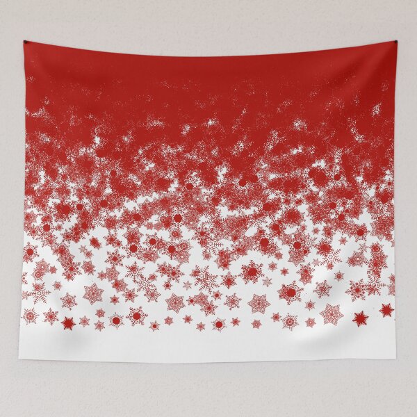 Item preview, Blizzard - Red snowflakes designed and sold by illustratious.
