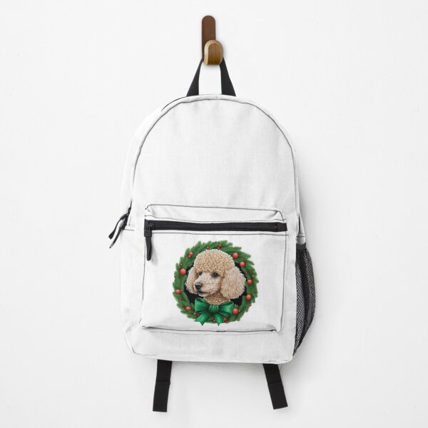 Item preview, Poodle Dog in a Festive Wreath Frame designed and sold by MythicPrompts.