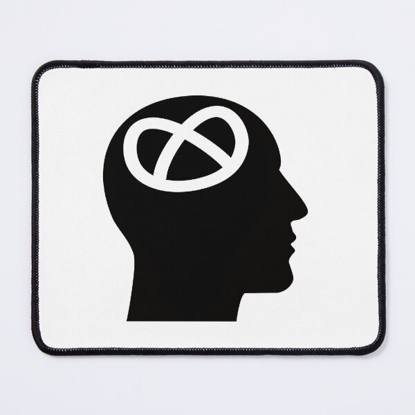 Item preview, Pretzel Logic Black Head White Pretzel Brain designed and sold by podartist.