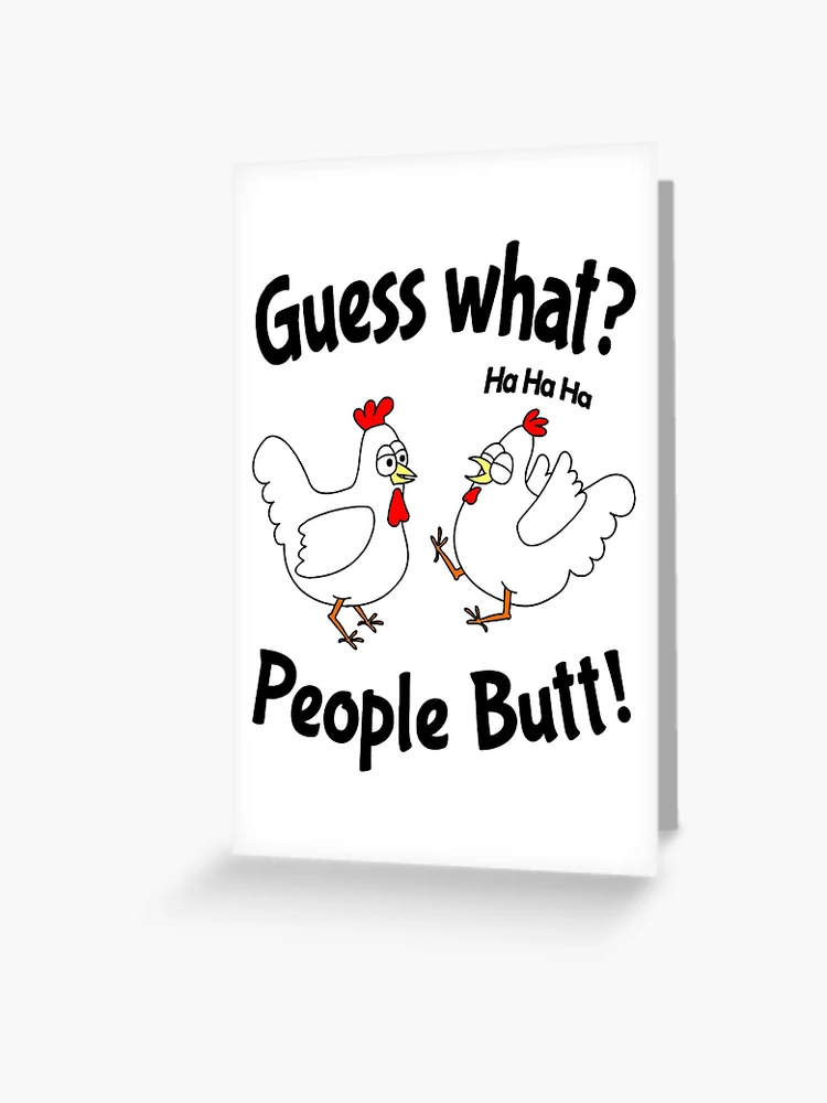 Guess What Chicken Butt White Hen Kids T-Shirt for Sale by csforest
