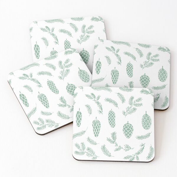 Item preview, Light Green Pinecone Pattern designed and sold by Melissa Mielke.