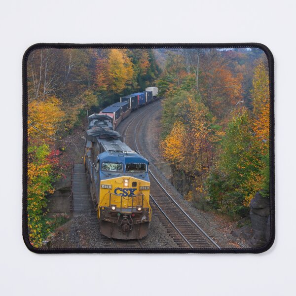 Item preview, CSX Train in the Fall designed and sold by Railroad-Prints.