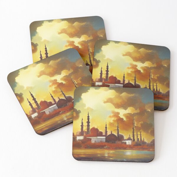 Item preview, painting of the ancient Islamic Arab palace and architecture designed and sold by MaissaArt.