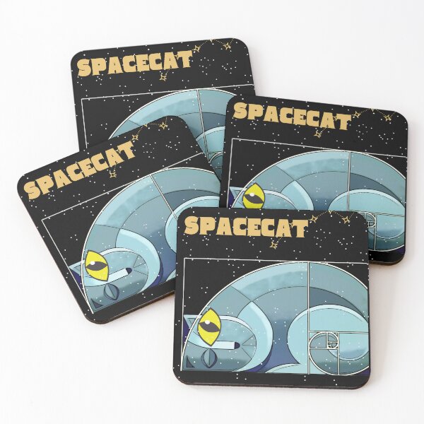 Item preview, Fibonacci Golden Ratio Surf Wave Space Cat design designed and sold by t1n3333.