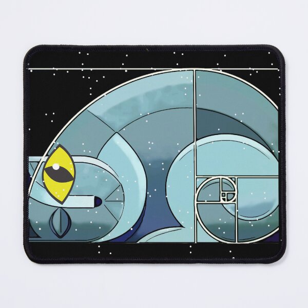Item preview, Fibonacci Golden Ratio Surf Wave Space Cat design designed and sold by t1n3333.