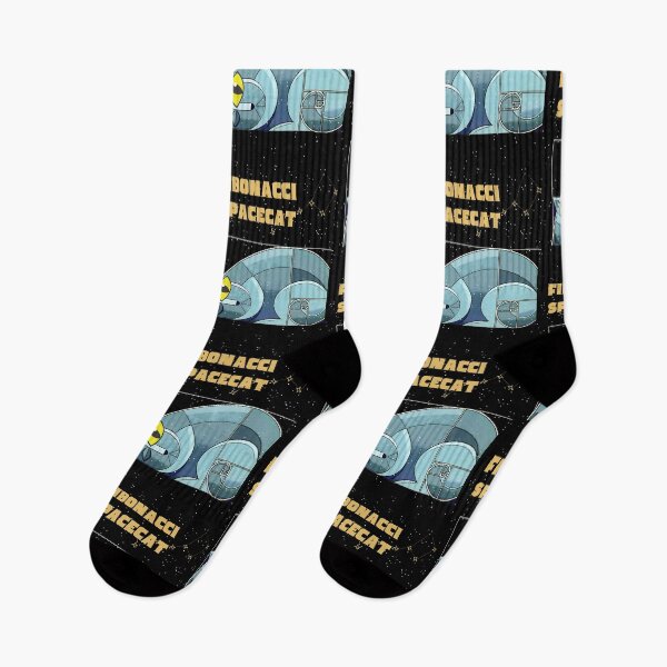 Item preview, Fibonacci Golden Ratio Surf Wave Space Cat design designed and sold by t1n3333.