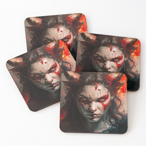 Item preview, Female Devil with horns designed and sold by mrlongfield.
