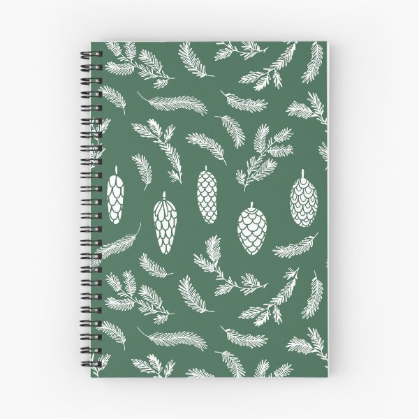 Item preview, White Pinecone Pattern on Dark Green. designed and sold by Melissa Mielke.