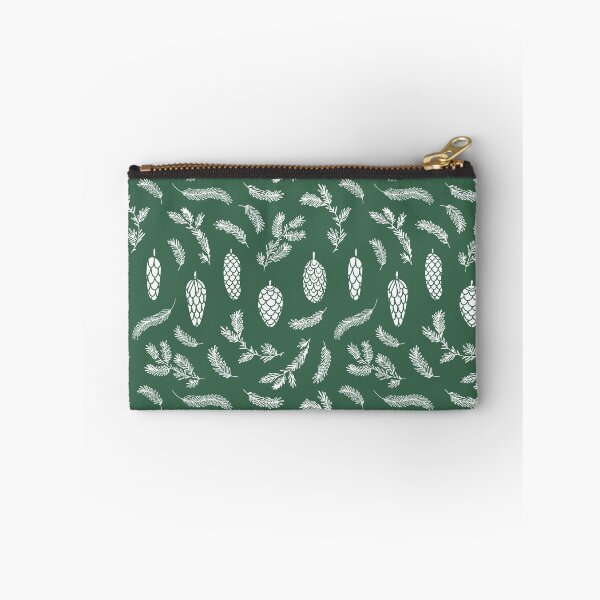 Item preview, White Pinecone Pattern on Dark Green. designed and sold by Melissa Mielke.
