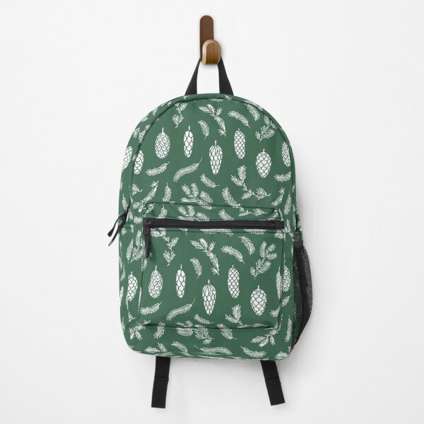 Item preview, White Pinecone Pattern on Dark Green. designed and sold by Melissa Mielke.