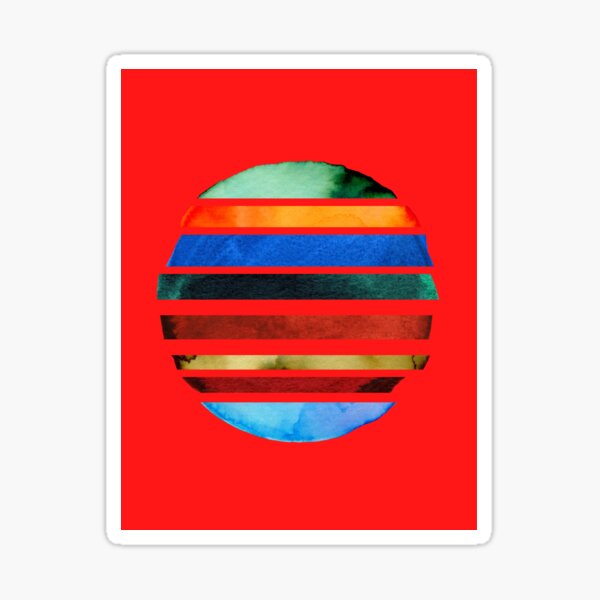 Red skies at night Sticker