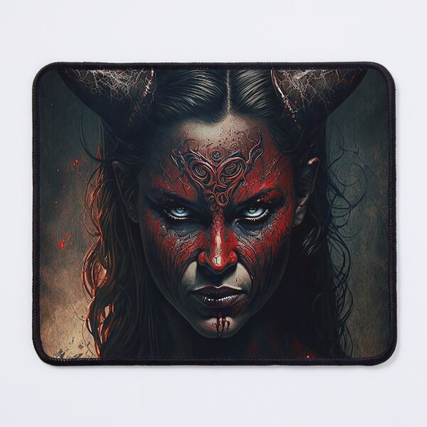 Item preview, Female Devil with horns designed and sold by mrlongfield.