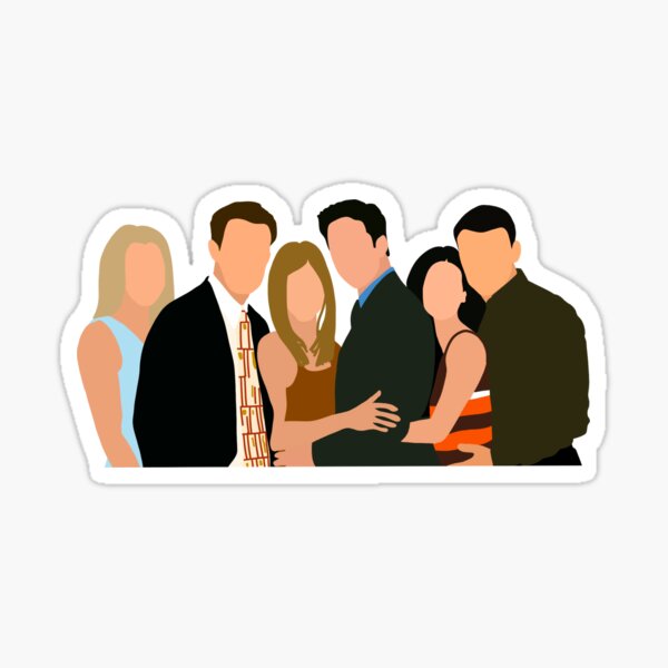 Group of friends Stickers, Unique Designs