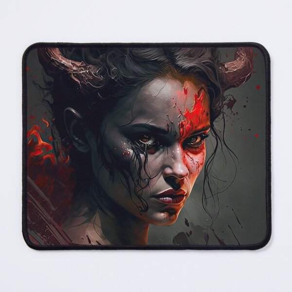 Item preview, Female Devil with horns designed and sold by mrlongfield.