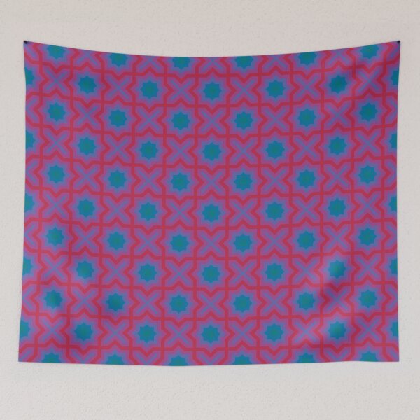 Item preview, Biscay Bay Viva Magenta Abstract Star Pattern designed and sold by PatternSalad.
