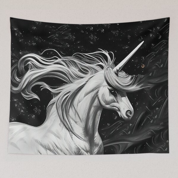 Item preview, Fantasy animal a magical drawing of a beautiful cute Unicorn designed and sold by ZiolaRosa.