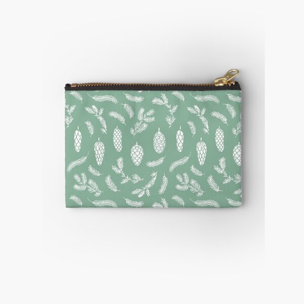 Item preview, White Pinecone Pattern on Light Green. designed and sold by Melissa Mielke.