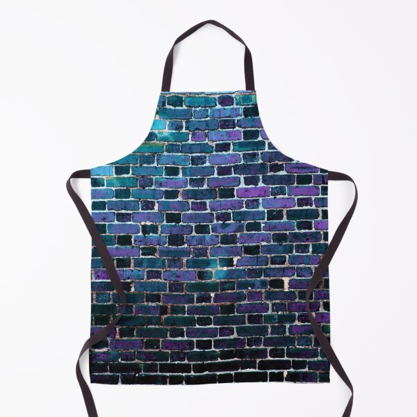 Item preview, Brick Wall Turquoise Violet Dark Teal designed and sold by 2sweetsDesign.