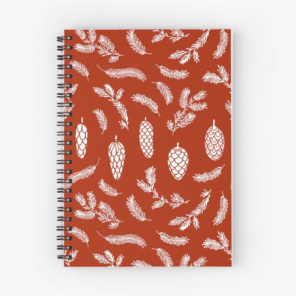 Item preview, White Pinecone Pattern on Red. designed and sold by Melissa Mielke.