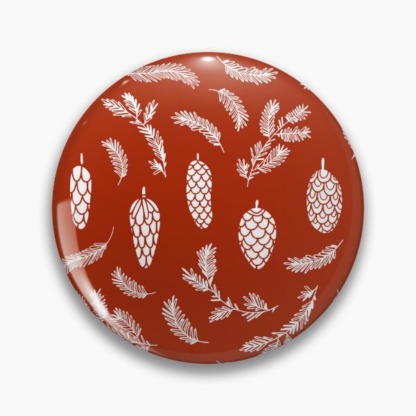 Item preview, White Pinecone Pattern on Red. designed and sold by Melissa Mielke.