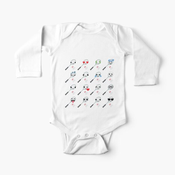 Badminton Emoji Long Sleeve Baby One-Piece