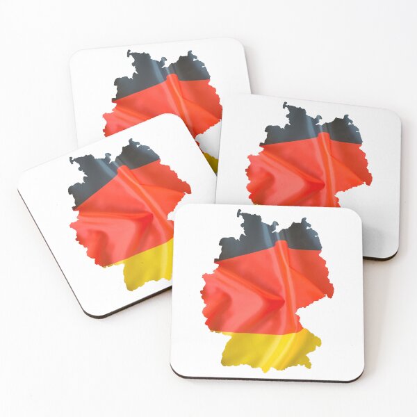 Item preview, Map of Germany - Germany flag Black, Red and Green designed and sold by Qitchup.