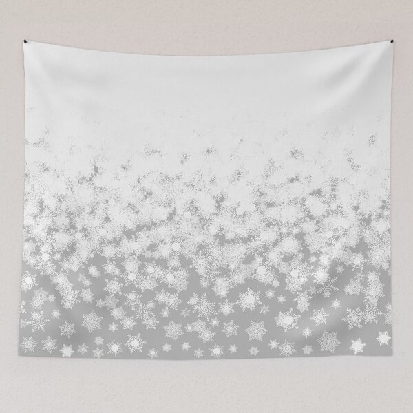 Item preview, Blizzard - Snowflakes on an silver background designed and sold by illustratious.
