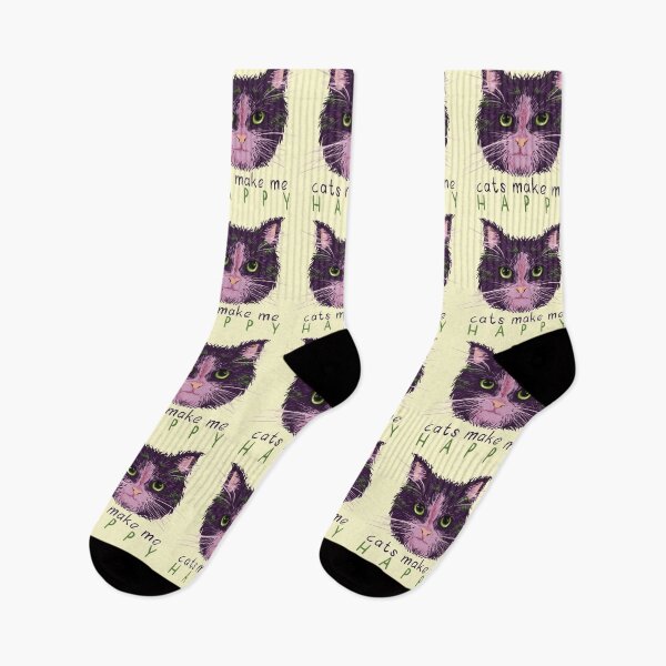 Item preview, Cats make me happy yellow  designed and sold by Fransyn.