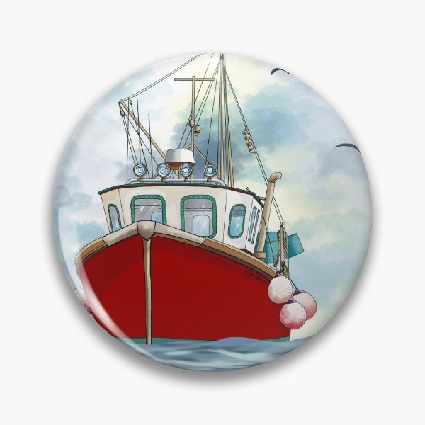Item preview, Fishing boat on the sea designed and sold by A Sweet  Fragrance Art.