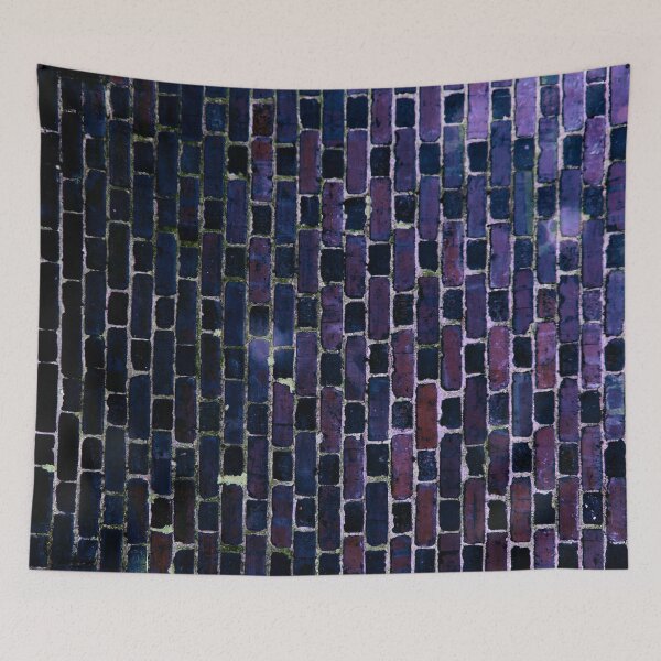 Item preview, Brick Wall Indigo Blue Purple designed and sold by 2sweetsDesign.