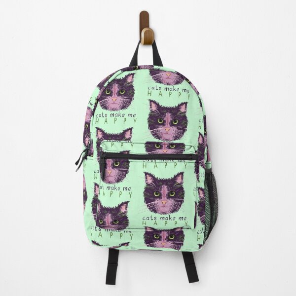 Item preview, Cats make me happy green  designed and sold by Fransyn.