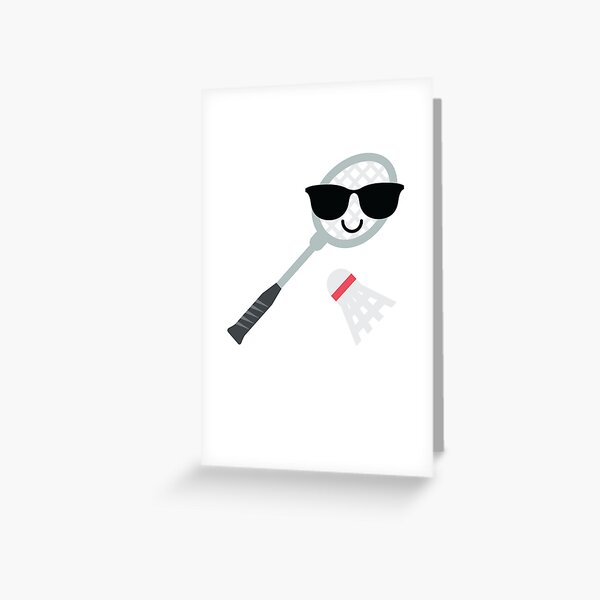 Badminton Emoji Greeting Card