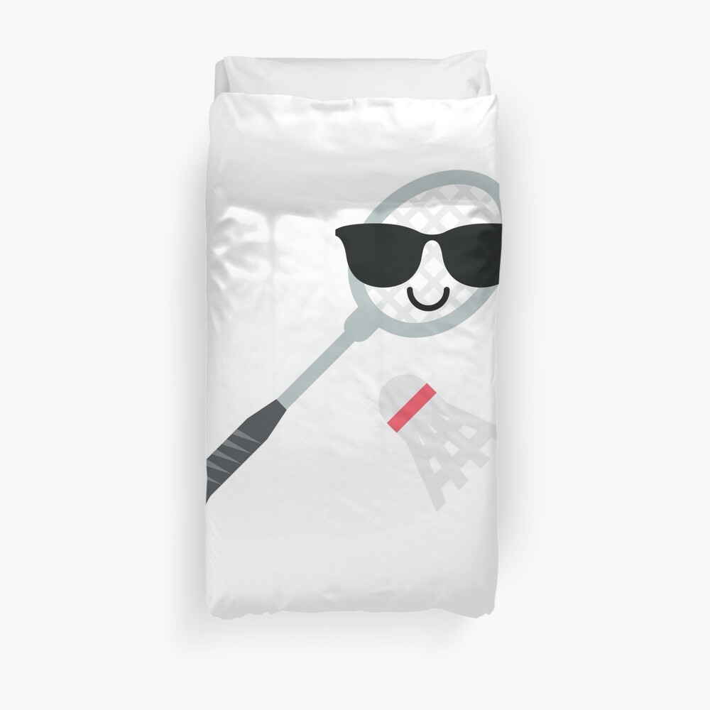 Badminton Emoji Duvet Cover