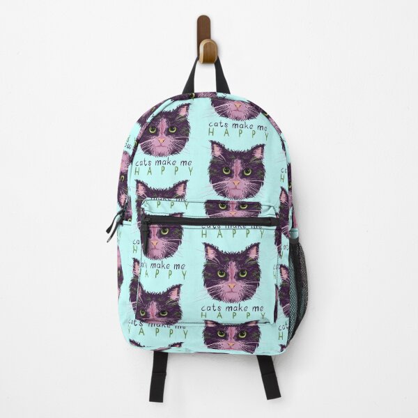 Item preview, Cats make me happy blue  designed and sold by Fransyn.