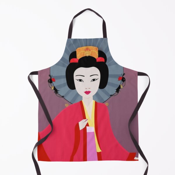 Item preview, Gorgeous Japanese Geisha With Flowers - Cartoon Style designed and sold by DesignerKin.