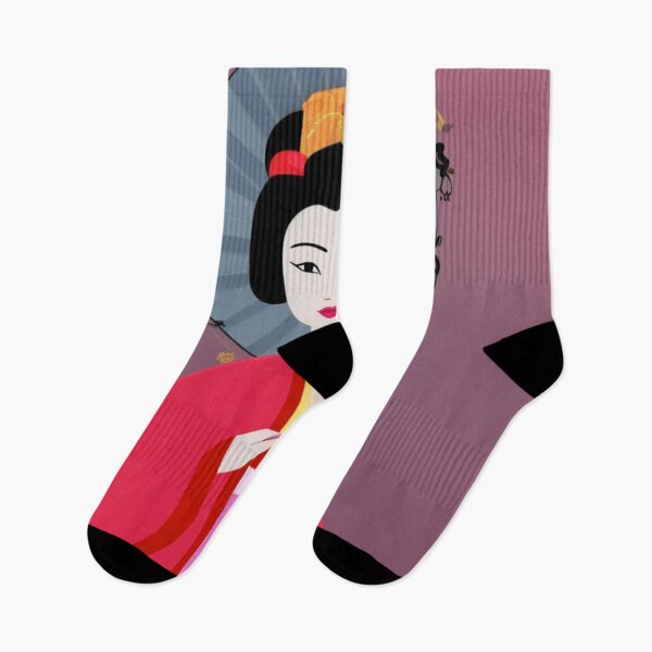 Item preview, Gorgeous Japanese Geisha With Flowers - Cartoon Style designed and sold by DesignerKin.