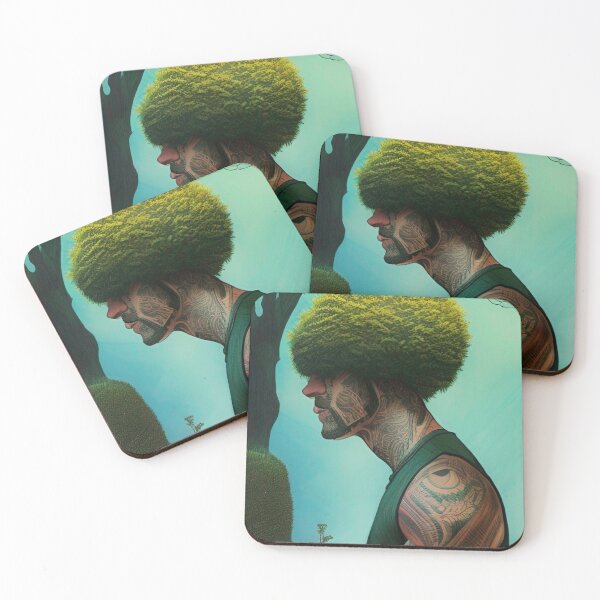 Item preview, A Handsome Tattooed Man with Grass Head/ Afro Style designed and sold by DelMoore93.